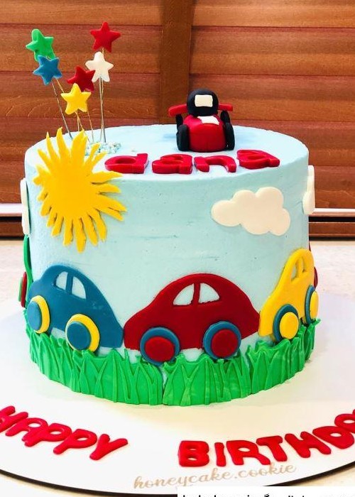 عکس کیک تولد پسرانه سه سالگی تازه