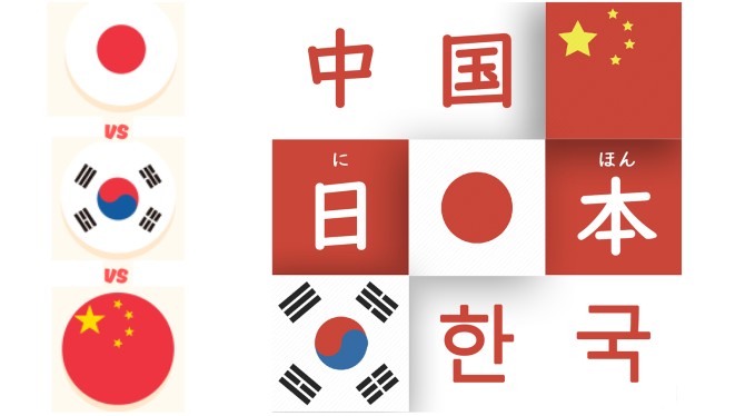 تفاوت زبان چینی،کره ای و ژاپنی
