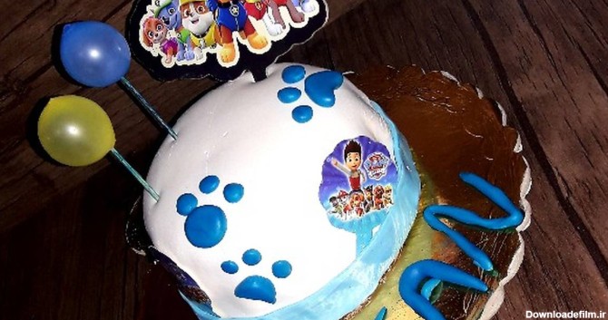 کیک تولد سگ های نگهبان با خمیر فوندانت