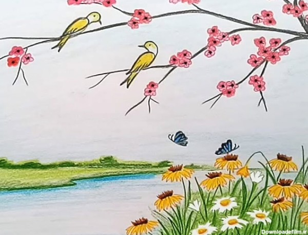 نقاشی فصل بهار - عکس نودی