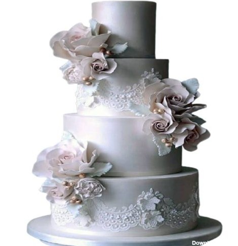 کیک مناسبتی عقد و عروسی گل زیبا