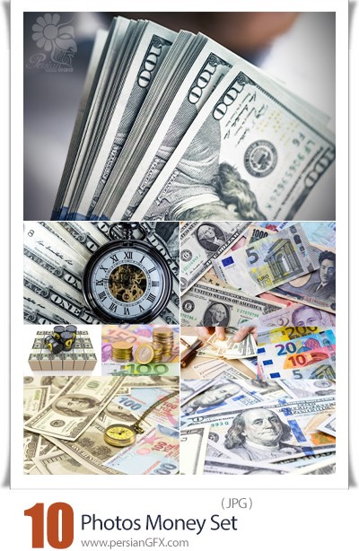 دانلود 10 عکس با کیفیت پول، دلار، اسکناس، سکه و ... - Photos Money Set