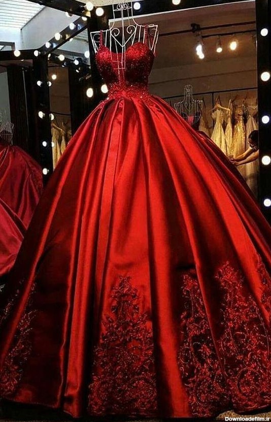 عکس لباس عروس قرمز جدید