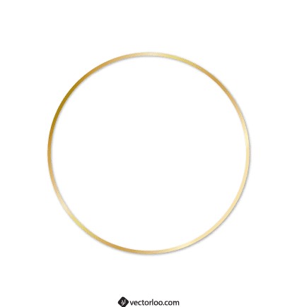 وکتور دایره طلایی توخالی پس زمینه سفید رایگان 1