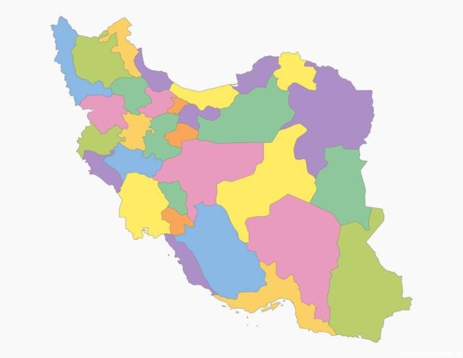 نقشه استانهای ایران با کیفیت بالا - دیجیت باکس - DigitBox