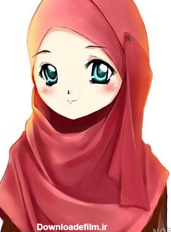 عکس کارتونی دختر با حجاب
