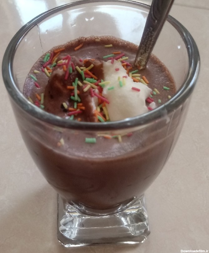 شیر کاکائو با بستنی | سرآشپز پاپیون