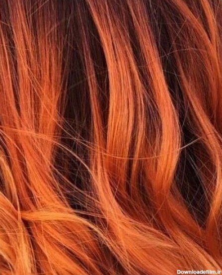 مدل رنگ موی نارنجی و حنایی