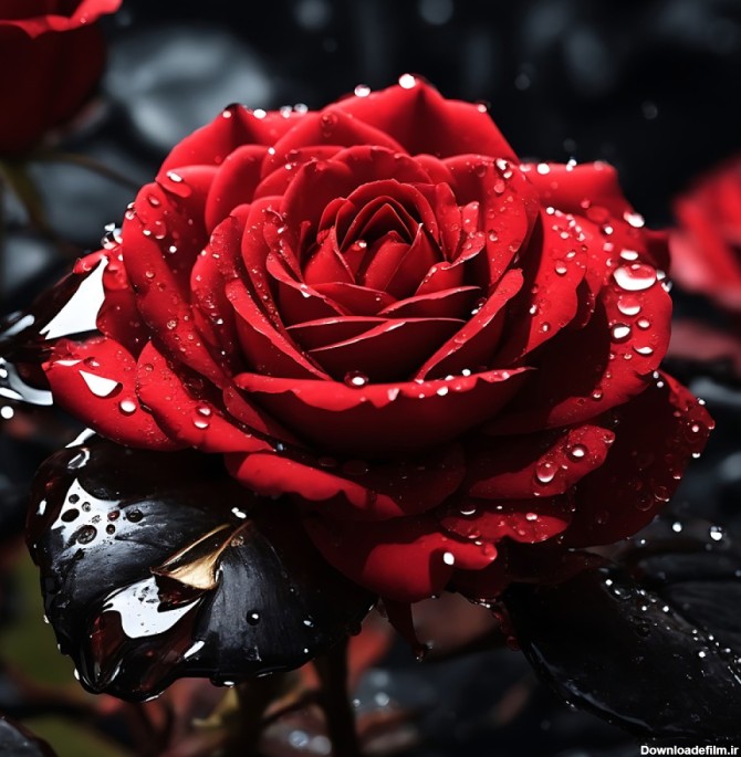 عکس 6k گل رز قرمز زیبا با کیفیت بالا | image 6k flowers Red ...