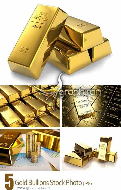 دانلود تصاویر استوک با کیفیت شمش طلا Gold Bullions Stock Photo