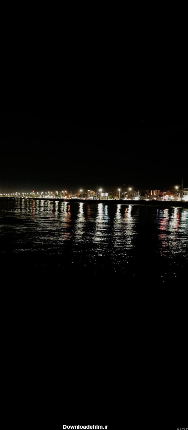 عکس دریا خزر در شب