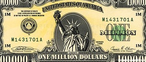 اسکناس های یک میلیون دلاری آمریکا | انجمنهای پرشین تولز
