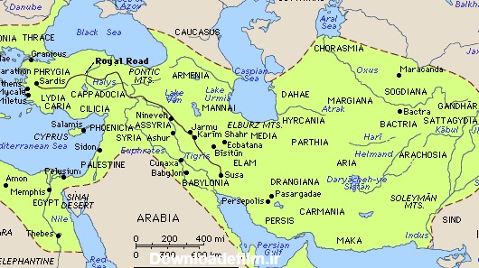 عکس نقشه ایران زمان کوروش کبیر