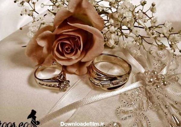 عکس حلقه ازدواج با گل - عکس نودی