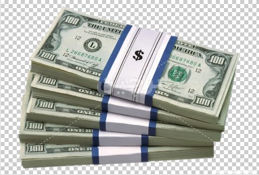 Borchin-ir-Pile-of-cash usa dollars free png images دانلود عکس دوربری شده چند بسته اسکناس دلار آمریکا۲