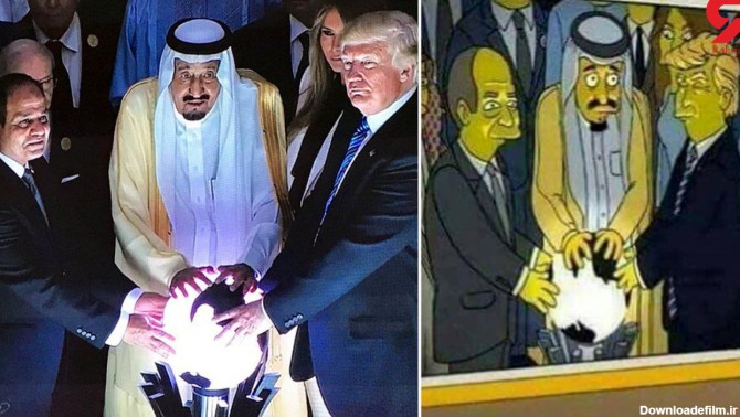 پیش بینی کارتون سیمپسون ها از دیدار ترامپ و شاه سعودی / انیمیشن ...