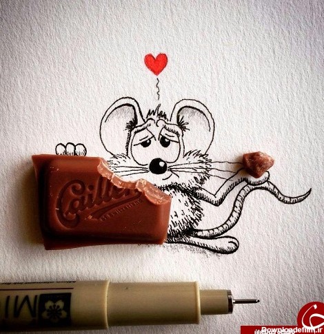 موش نقاشی شده و دنیای واقعی + تصاویر