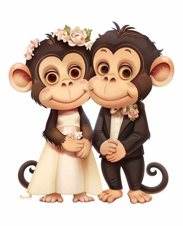 دانلود طرح میمون های عروس داماد