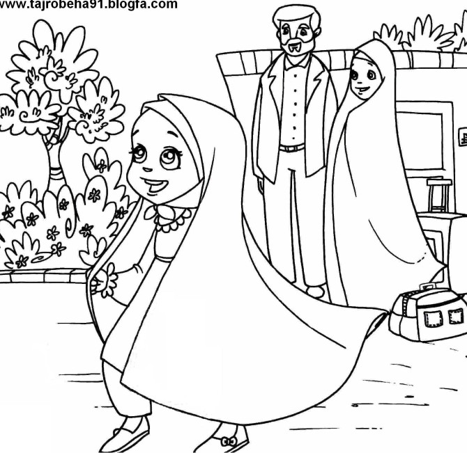 رنگ آمیزی مذهبی و کودکانه  حجاب و روز دختر