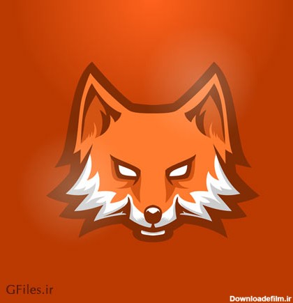 دانلود فایل لایه باز تصویر سر روباه بر زمینه نارنجی به عنوان لوگو با دو فرمت ai و eps