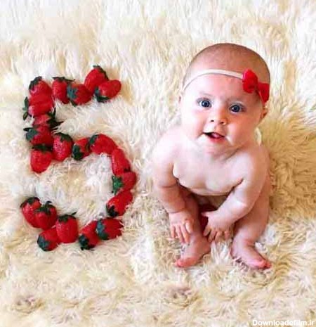 متن تبریک ماهگرد نوزاد ❤️ عکس نوشته از یک ماهگی تا ۱۲ ماهه - ماگرتا