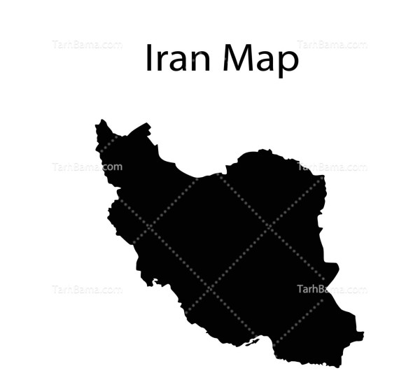 وکتور نقشه مشکی ایران