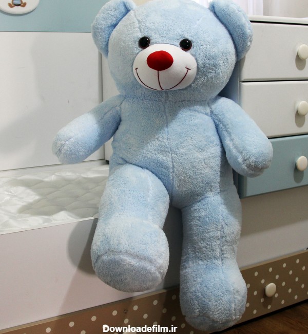 عروسک خرس مدل کارن ارتفاع 100 سانتی متر -آبی - عروسک پولیشی | فروش ...