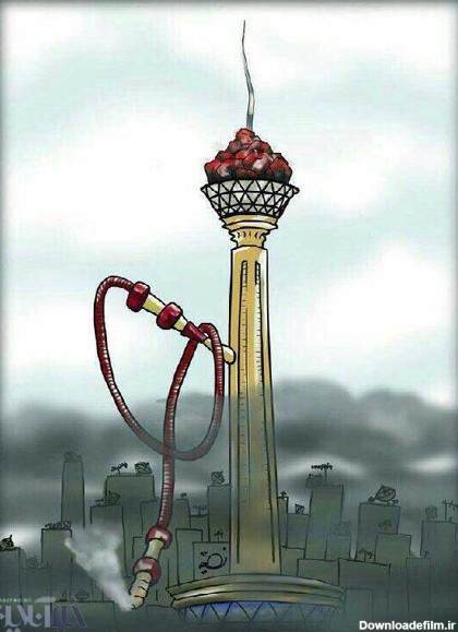 عکس برج میلاد به صورت نقاشی
