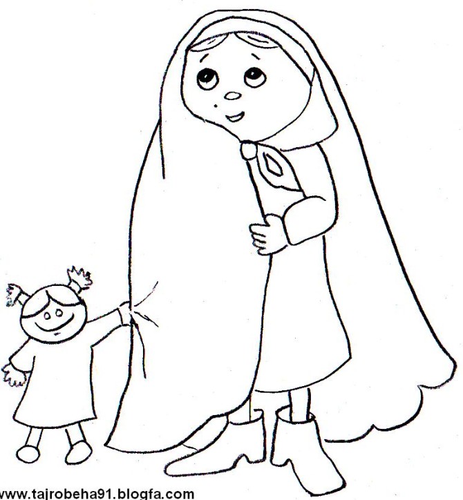 رنگ آمیزی مذهبی و کودکانه  حجاب و روز دختر