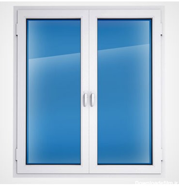عکس یک پنجره مستطیلی آبی رنگ در حالت بسته به فرمت jpg