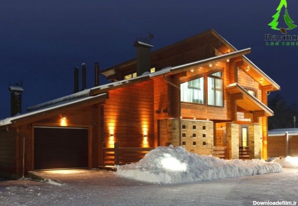 یک خانه چوبی زیبا ساخته شده