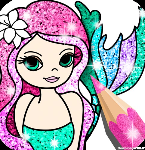 Mermaid Coloring Page Glitter - برنامه‌ها در Google Play