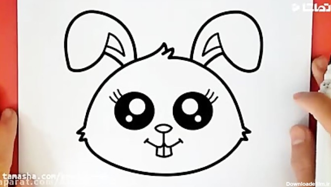 آموزش نقاشی کودکانه - آموزش نقاشی خرگوش بامزه