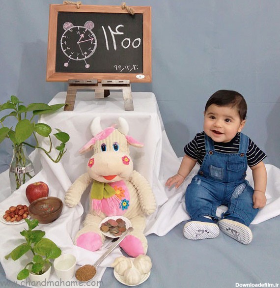عکس بهاری نوزاد با هفت‌سین در خانه - مجله چند ماهمه