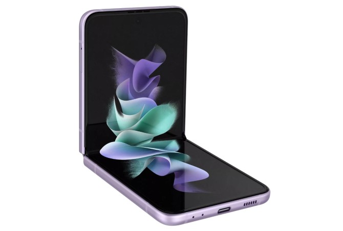 نمای جانبی گوشی موبایل گلکسی زد فلیپ 3 سامسونگ / Samsung Galaxy Z Flip 3