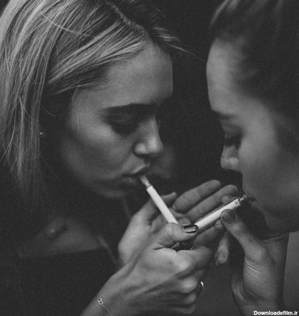 عکس دختر و پسر سیگاری