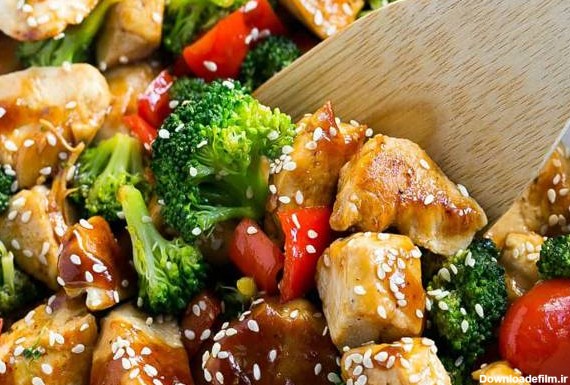 غذای چینی با سبزیجات