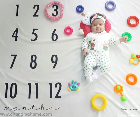 40 ایده ناب برای عکس ماهانه نوزاد - مجله چند ماهمه