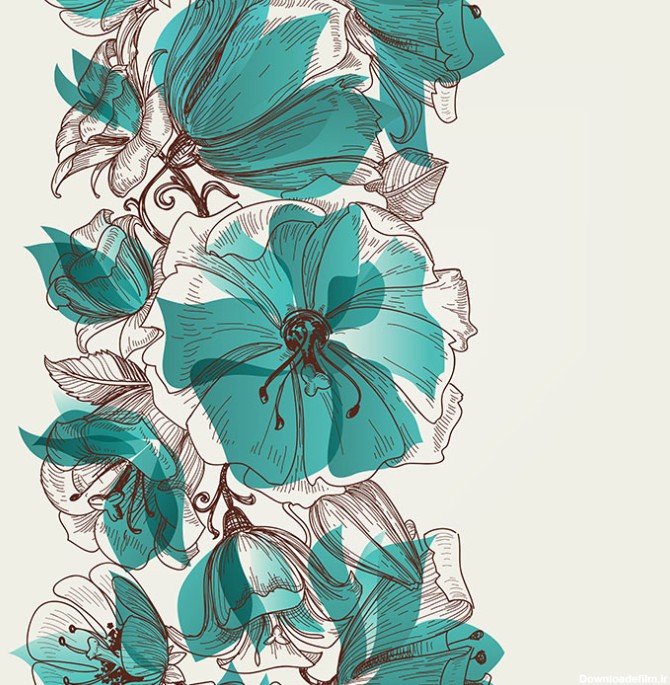 تصویر وکتور گلهای زیبا برای بکگراند - مسترگراف