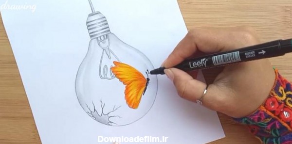 نقاشی سیاه قلم ساده کودکانه - عکس نودی