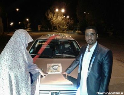 تفتان ما - تزئین ماشین عروس زوج بلوچ خاشی با عکس شهید محسن حُججی + ...