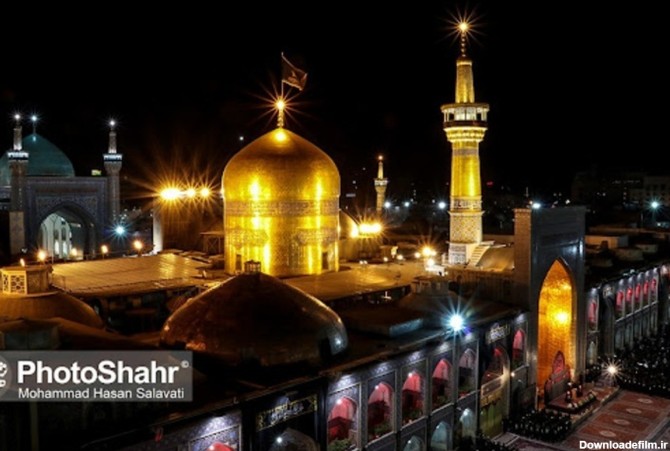 ویدئو| تصاویر زیبای هوایی از سیل جمعیت در حرم مطهر رضوی در شب ...
