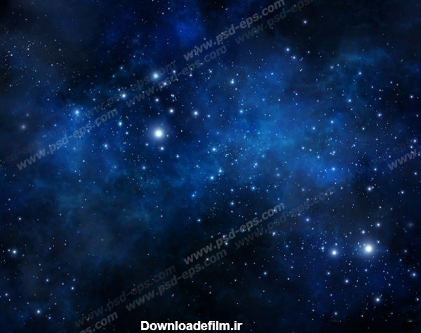 عکس با کیفیت نجومی و کهکشانی از ستارگان و سحابی ها به رنگ آبی و ...
