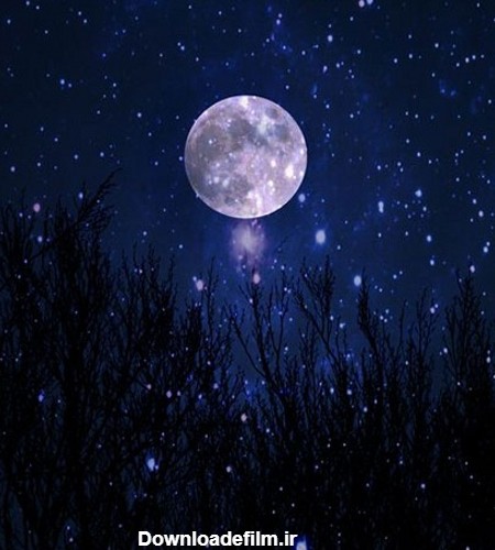 عکس شب ماه و ستاره