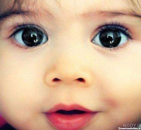 عکس دختر بچه چشم مشکی زیبا