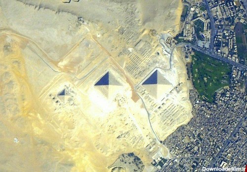 اهرام ثلاثه مصر از فضا چطور دیده می شوند؟! +عکس