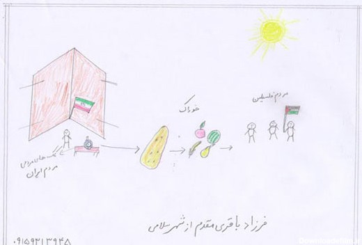 نقاشی کودکان ایرانی از مردم غزه (+عکس)