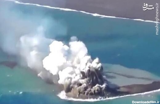 فوران آتشفشان از اعماق دریای ژاپن