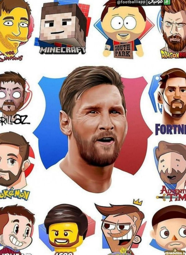 نگاهی به چهره‌‌ی مسی و رونالدو در تمام انیمیشن‌های معروف! | فوتبالی