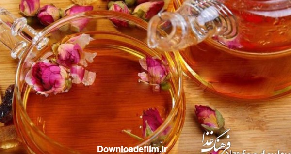 چای سبز و گل محمدی | مجله تصویری فرهنگ غذا